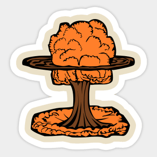 Nuclear Explosion Mushroom Cloud Sticker